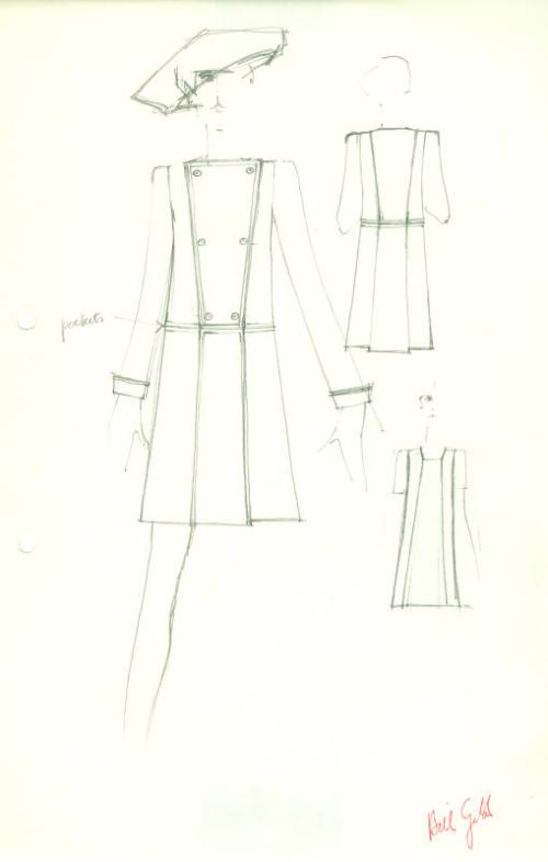 Drawing of Coat and Dress