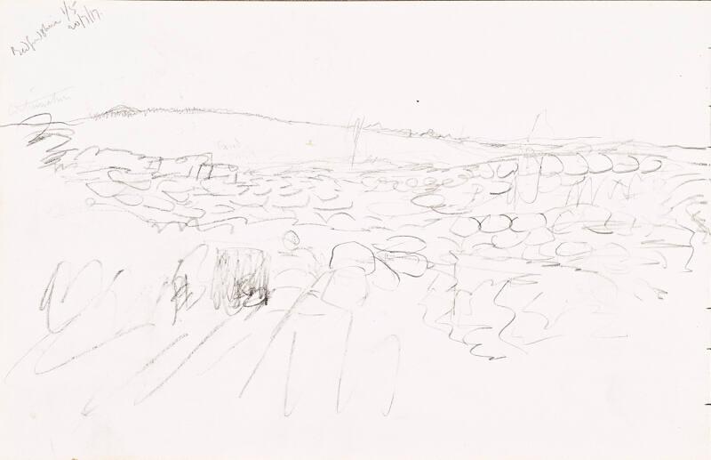 recto: Stoney Ground  verso: right hand side of Landscape Sketch - leaf from Sketchbook - War