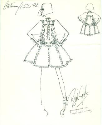 Drawing of Top and Skirt for Autumn/Winter Collection