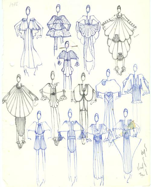 Multidrawing of Dresses, Tops and Skirts