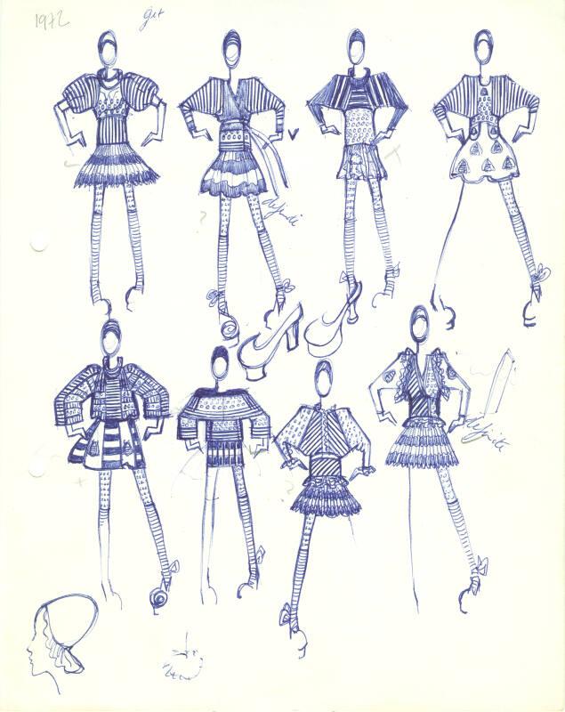 Multidrawing of Dresses