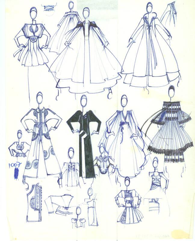 Multidrawing of Coats and Dresses