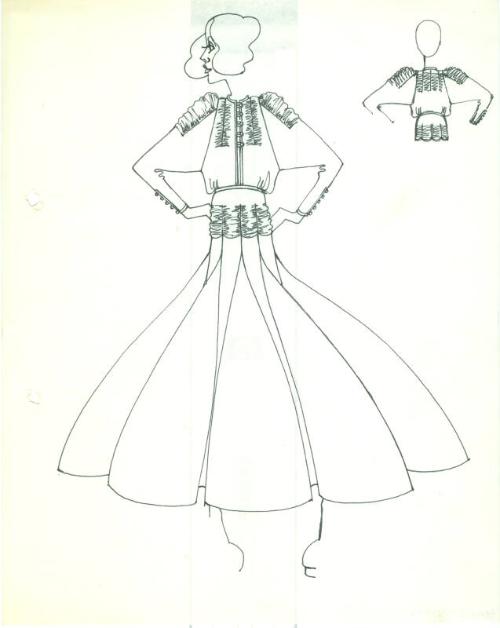 Drawing of Top and Skirt