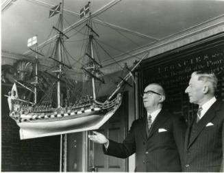 The Aberdeen Shipmaster Society; Two Captains Are Pictured with the Votive Model 'The Schip'
