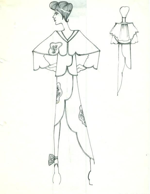 Drawing of Jacket and Skirt