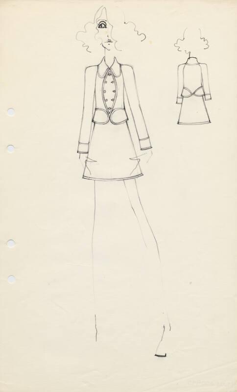 Drawing of Jacket and Skirt