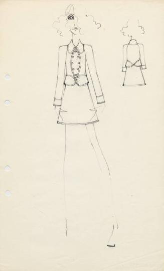 Drawing of Jacket and Skirt