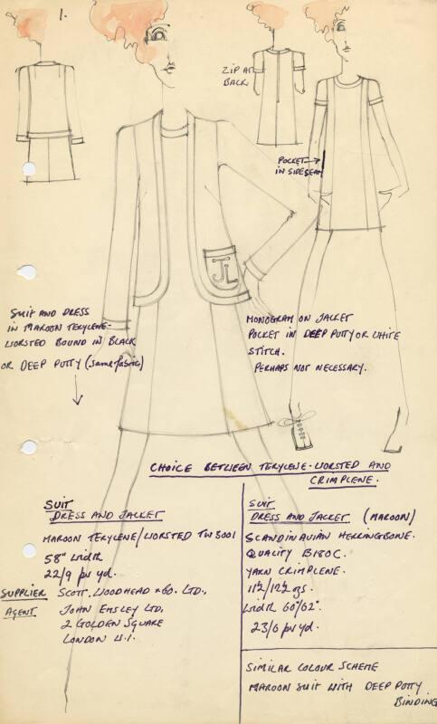 Drawing of Jacket and Dress