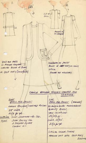 Drawing of Jacket and Dress