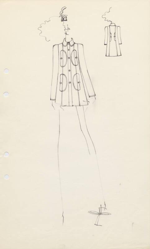 Drawing of Coat Dress