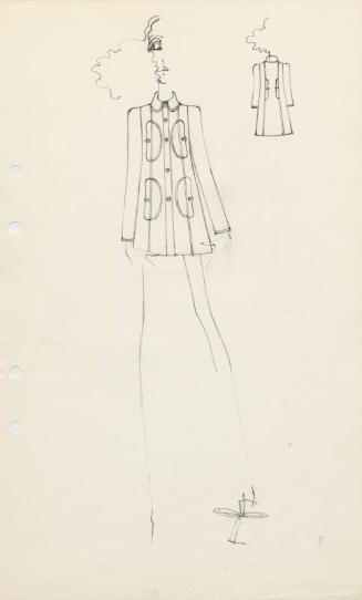 Drawing of Coat Dress