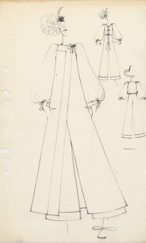 Drawing of Coat, Top and Trousers