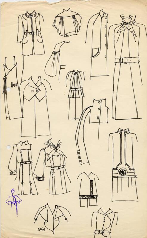 Multidrawing of Dresses and Coats