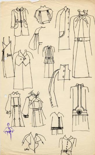 Multidrawing of Dresses and Coats