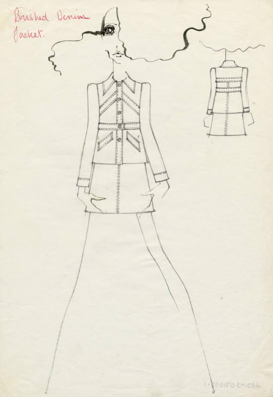 Drawings of Jacket, Skirt and Trousers