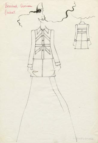 Drawings of Jacket, Skirt and Trousers
