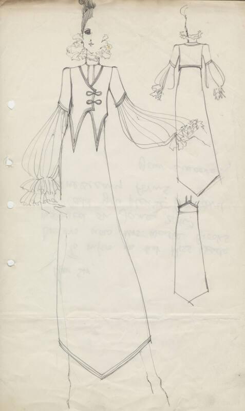 Drawing of Blouse, Jacket and Skirt