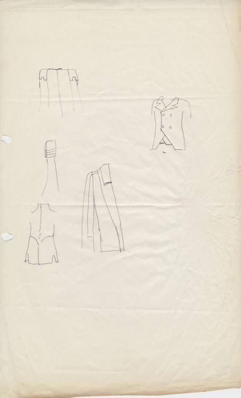 Drawing of Jacket Design and Other Garments