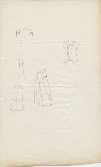Drawing of Jacket Design and Other Garments