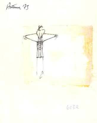 Drawing of Coat from Autumn 1973 Collection