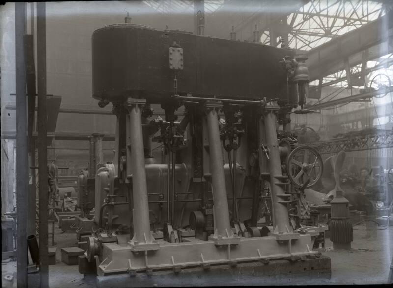 Box Containing Four Glass Negatives Showing Engines Of Vessels Built At The Hall Russell Shipyard