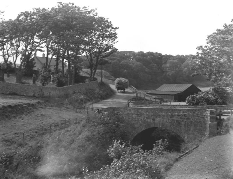 Rural Scene  with Cart and Bridge