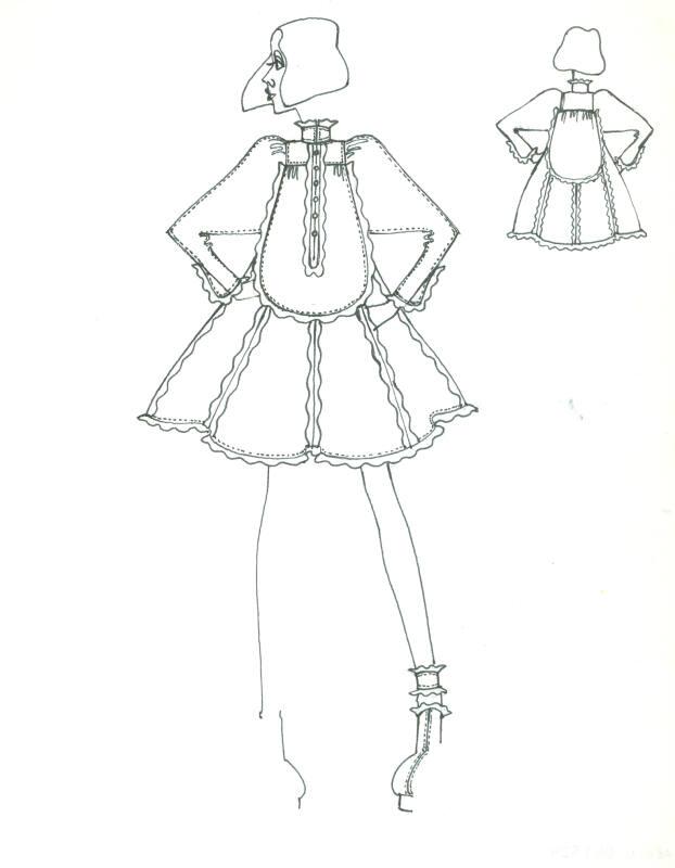 Drawing of Top and Skirt