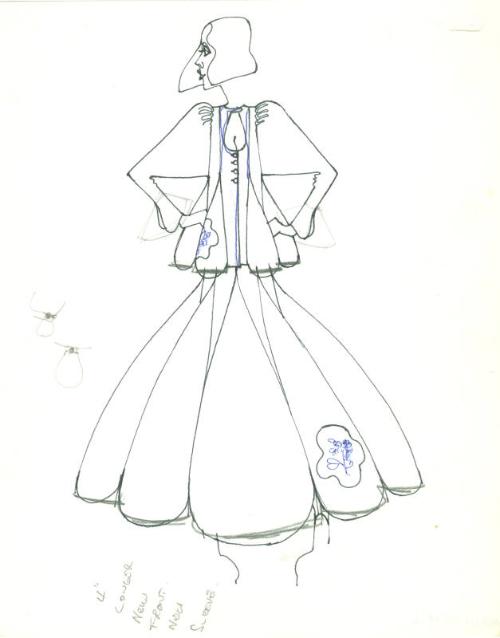 Drawing of Top and Skirt