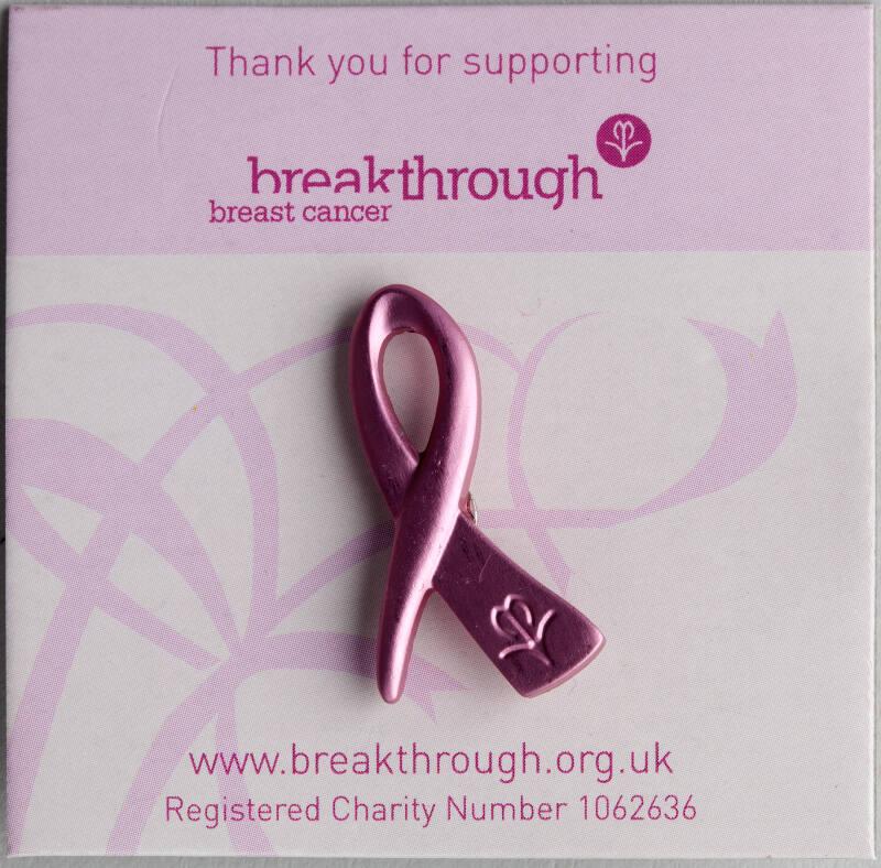 Breast Cancer Charity Pin Brooch