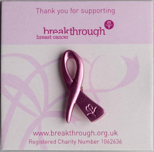 Breast Cancer Charity Pin Brooch