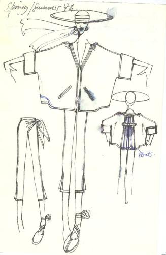 Drawing of Jacket and Trousers for the Spring/Summer 1974 Collection