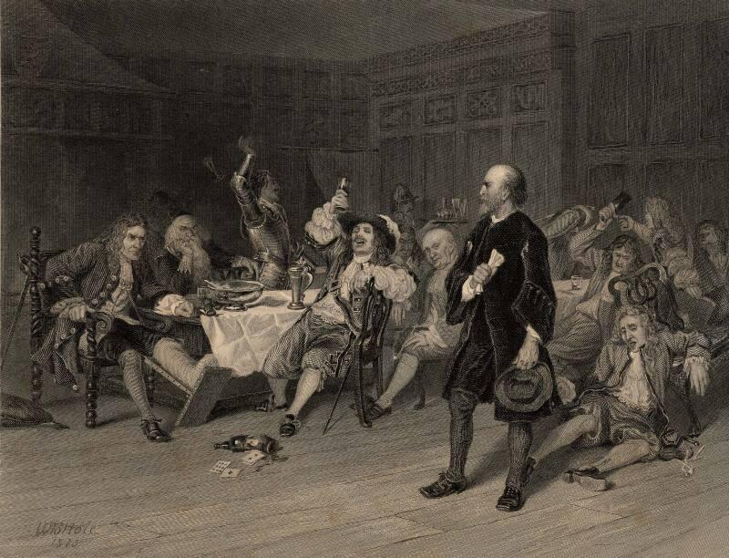 Steenie Steenson Demanding Receipt For Rent From Sir Robert Redgauntlet by Thomas Brown