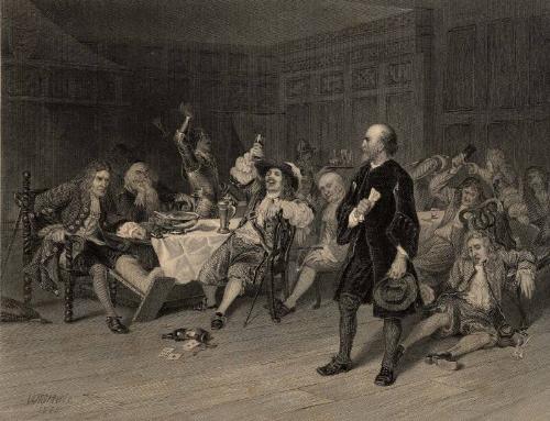 Steenie Steenson Demanding Receipt For Rent From Sir Robert Redgauntlet by Thomas Brown