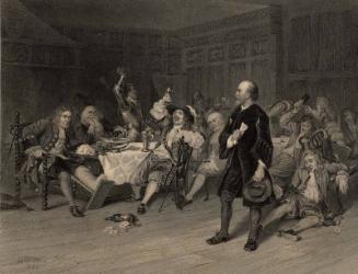 Steenie Steenson Demanding Receipt For Rent From Sir Robert Redgauntlet by Thomas Brown