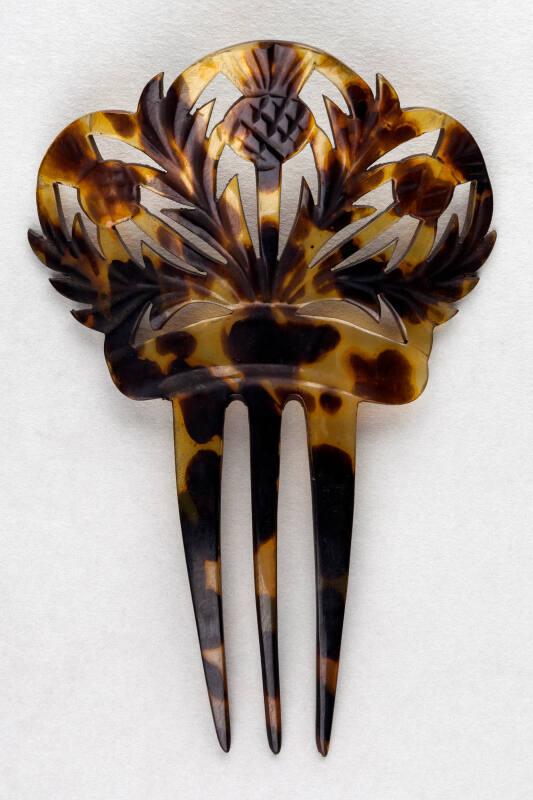 Faux Tortoiseshell Ornamental Back Comb