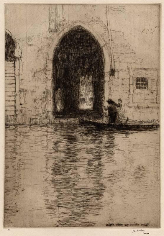 Sotto Portico, Venice by James McBey