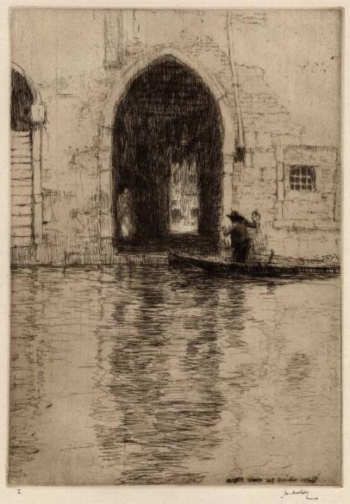 Sotto Portico, Venice by James McBey