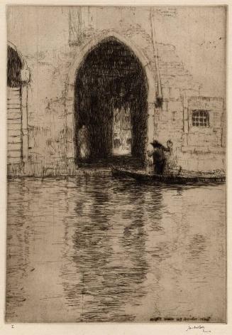 Sotto Portico, Venice by James McBey