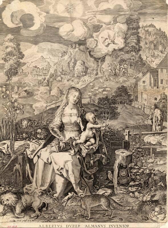 Virgin And Child (With Crab) - After Albrecht Durer