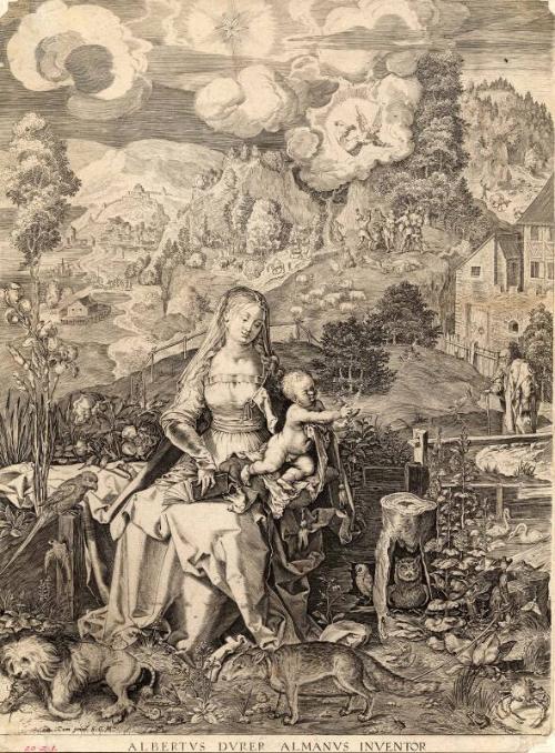 Virgin And Child (With Crab) - After Albrecht Durer