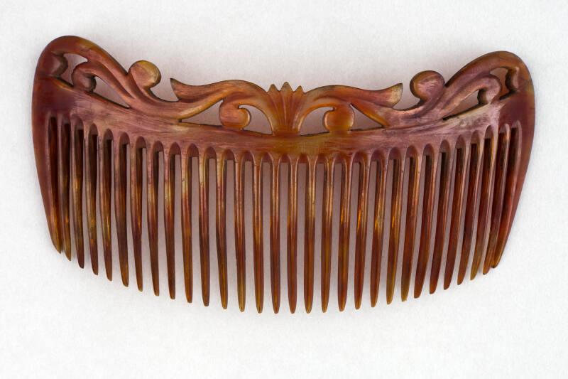 Faux Tortoiseshell Ornamental Hair Comb