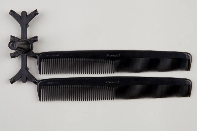 Two Moulded "Nuroid" Combs as Taken from Moulding Machine