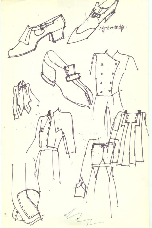 Multidrawing of Shoe and Top Designs