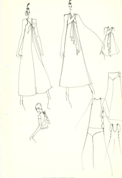 Drawing of Dress Designs