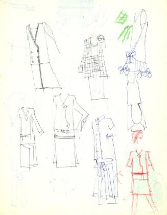 Multidrawing of Suit and Garment Designs