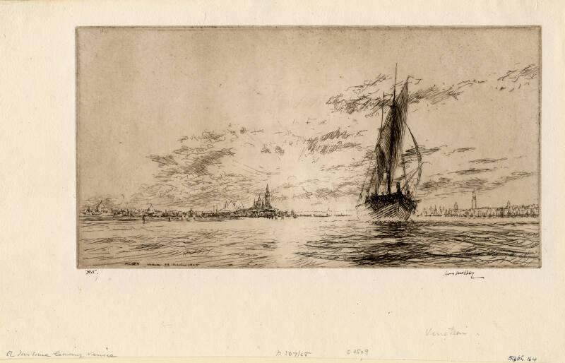 A Tartane Leaving Venice by James McBey