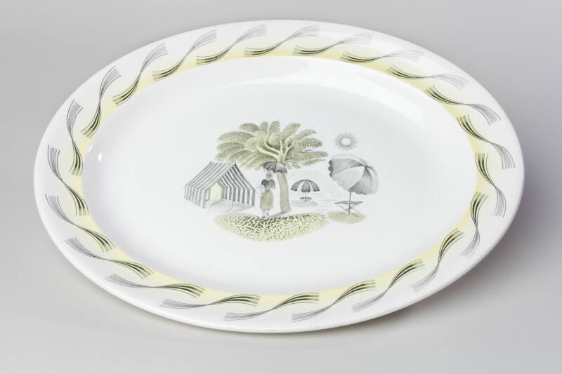 Large Oval Plate - 'Garden' Pattern Dinner Service