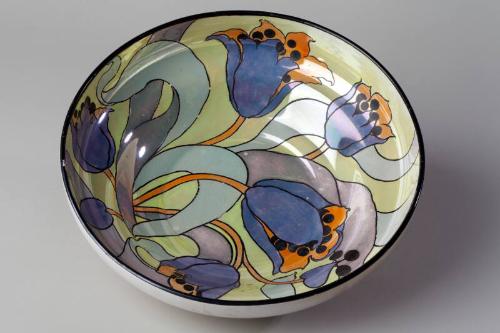 Bowl With Lustre Poppies