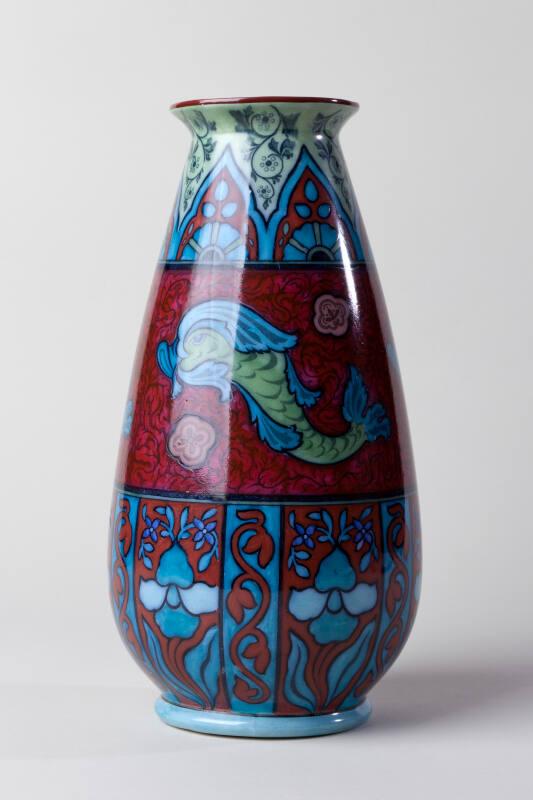 Ovoid Vase with Fish