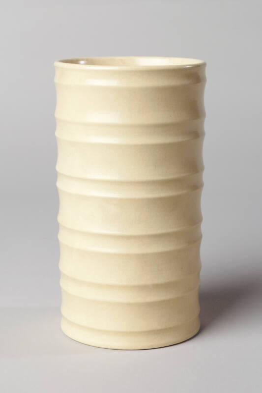Ribbed Cream Vase